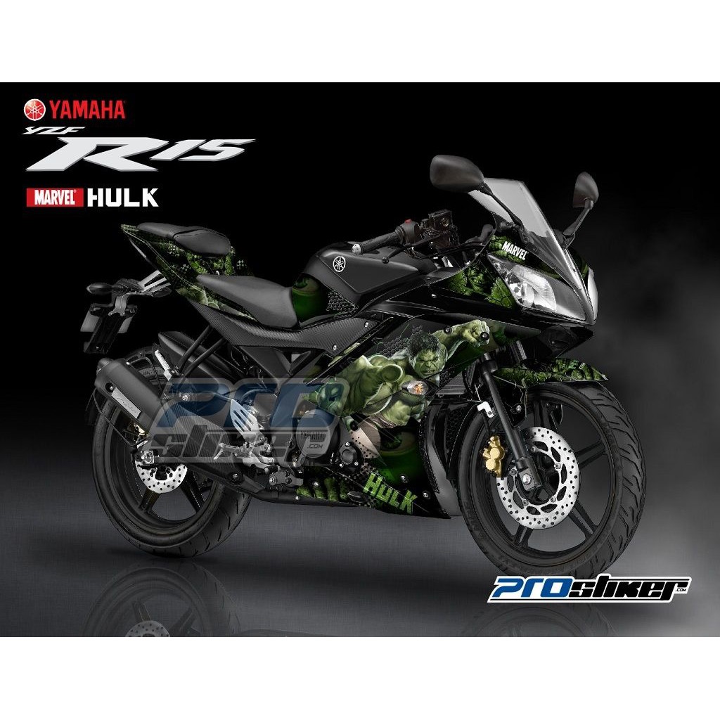 Stiker Motor R15 Variasi Motif Marvel Hulk Striping R15 Modif Stiker Motor R15 Variasi Motif Marvel Hulk Striping R15 Modif
