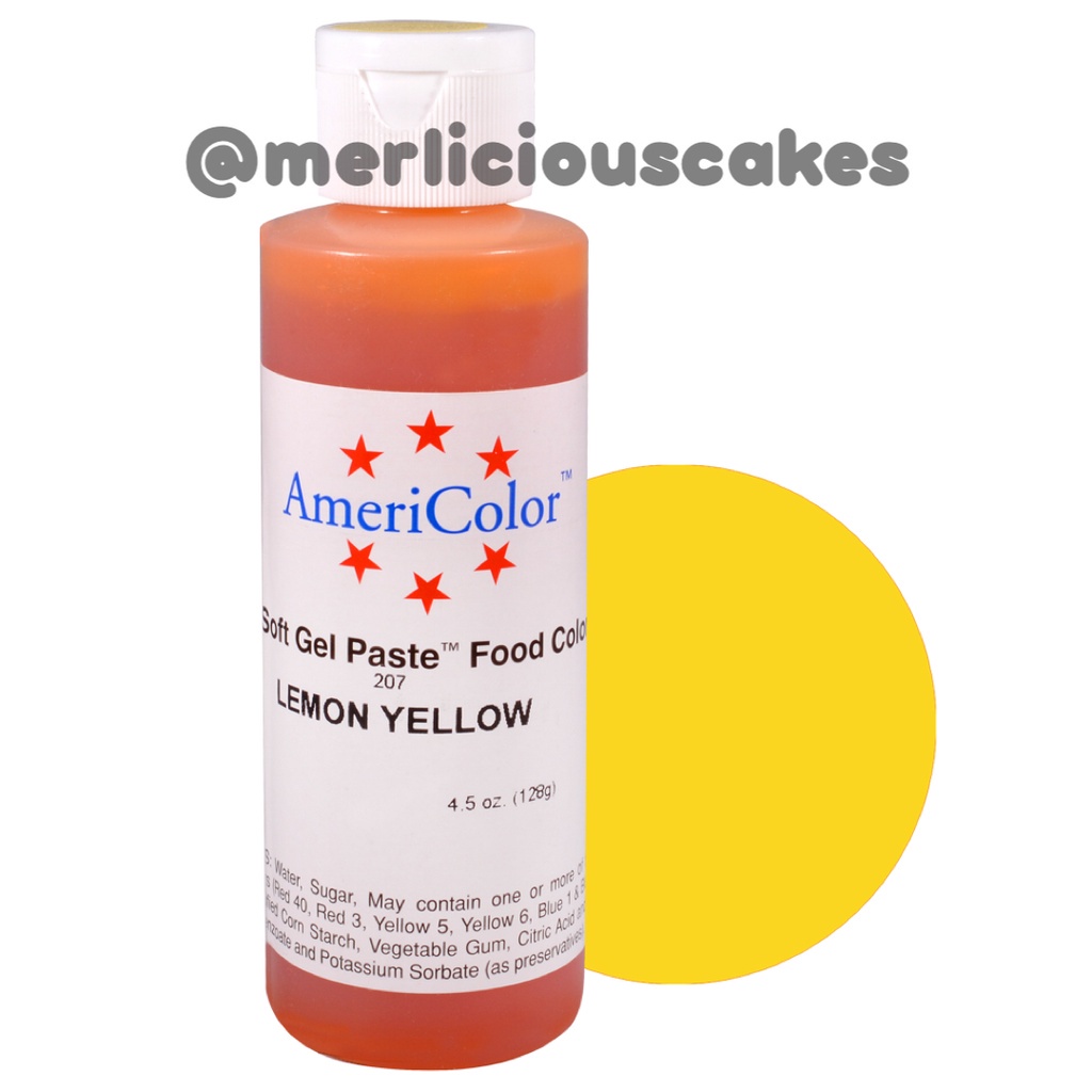 

Americolor Lemon Yellow Soft Gel Paste 4,5 Oz / 128 Gram