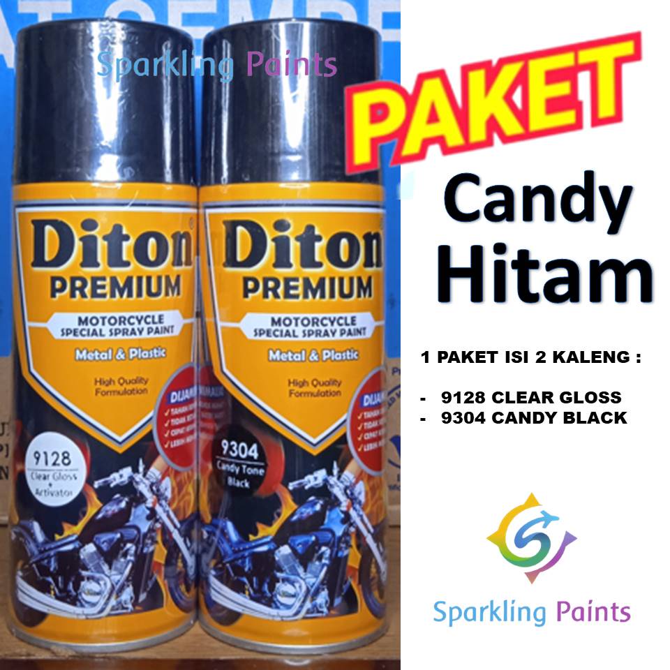 Paket Hemat 9304 Candy Tone Black Cat Smoke Pilox Diton Premium Warna Hitam Transparan 400cc pylox