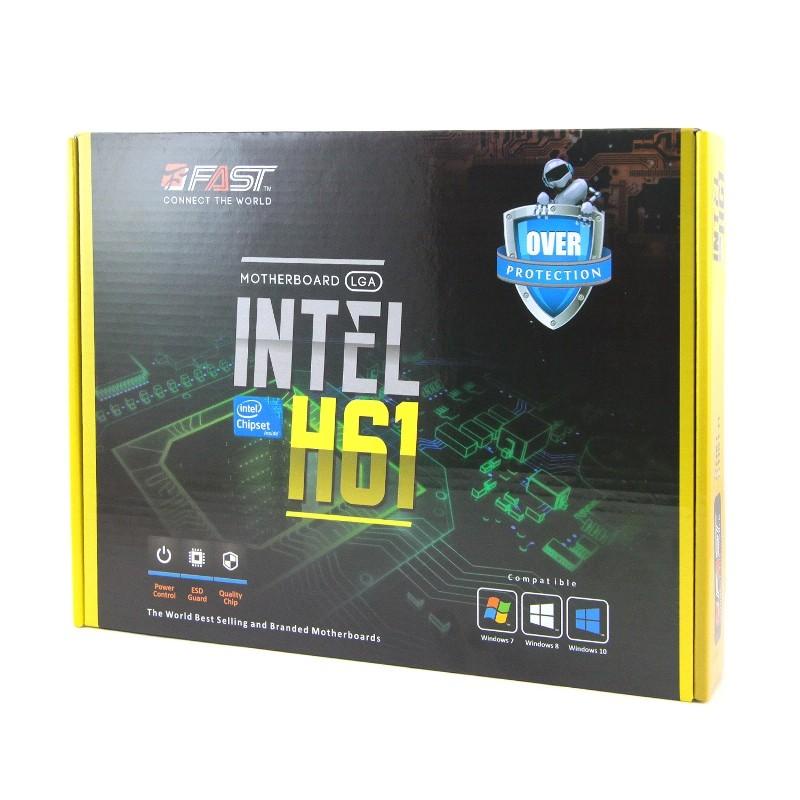 MOTHERBOARD H61 LGA1155 MICRO ATX SUPPORT INTEL CORE I3 / I5 / I7 GENERASI 2 &amp; 3 WITH SLOT SSD M2 MERK FAST GARANSI 1 TAHUN