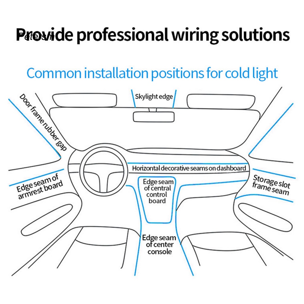 Lampu LED Bahan PP Untuk Dekorasi Dashboard Mobil