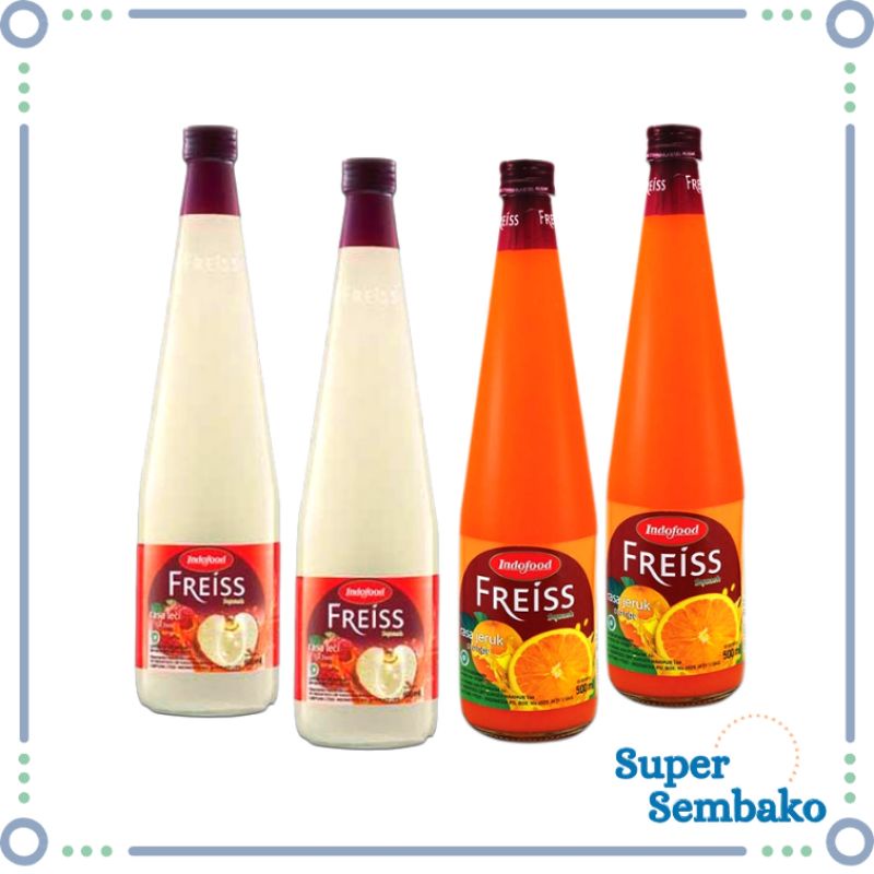 SYRUP / SIRUP FREISS SQUASH RASA JERUK DAN LECI 500ml SEGAR MURAH MAKASSAR