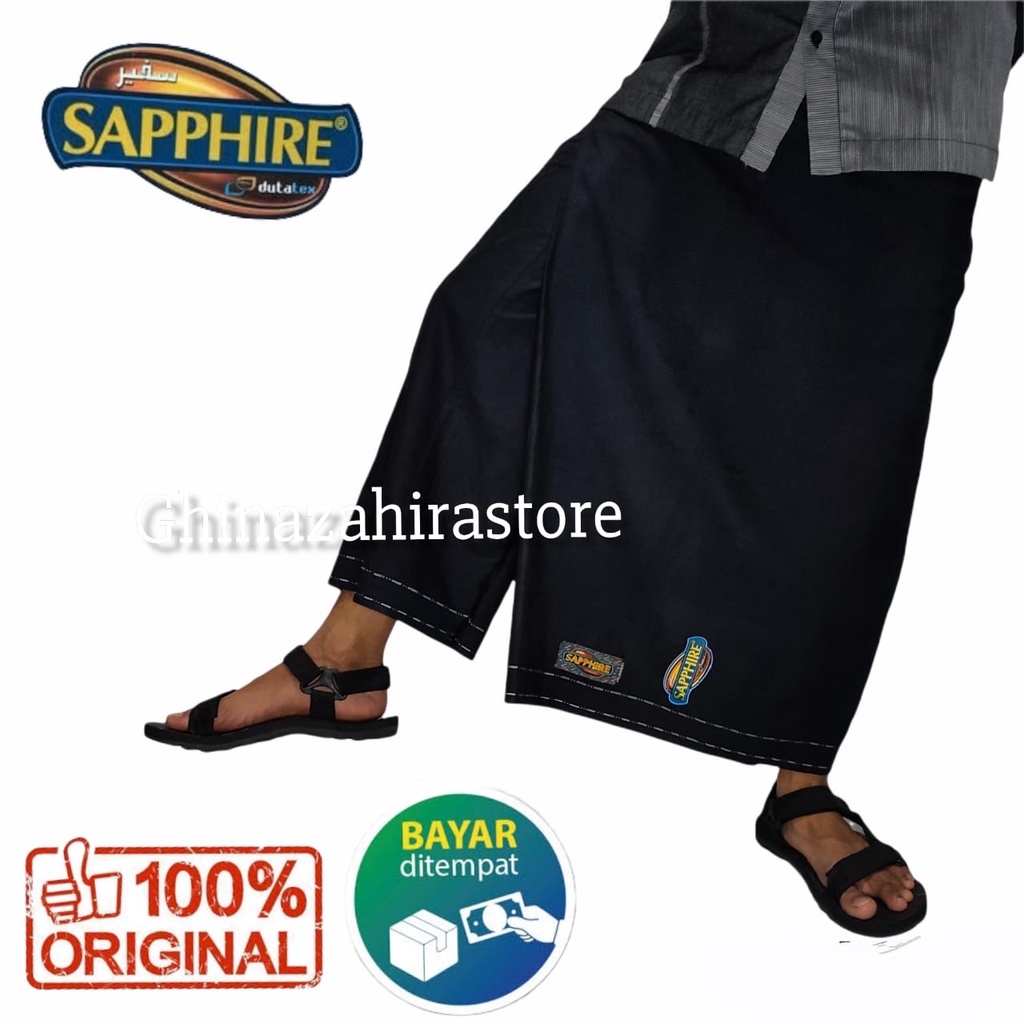 Sarung Celana Sapphire Hitam Polos Original 100%