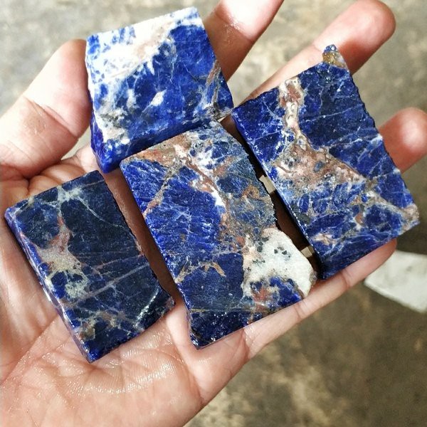 NATURAL BAHAN BATU AKIK SODALITE PIRUS PINGLON TURKEY MOTIF