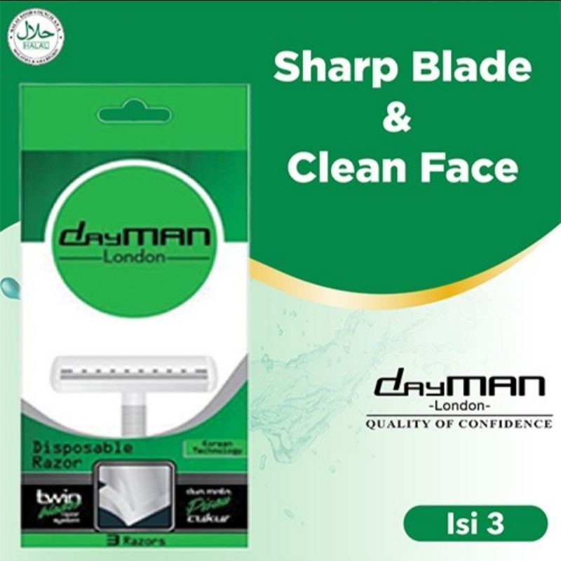 DayMan Razor Twin Blade (alat cukur with lubricant) isi 3