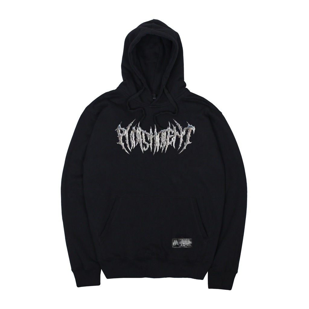 HOODIE PRIA WANITA HITAM ORIGINAL PUNISHMENT MOTIF METAL AESTHETIC HODDIE DISTRO UNISEX JUMPER PREMIUM HIGH QUALITY