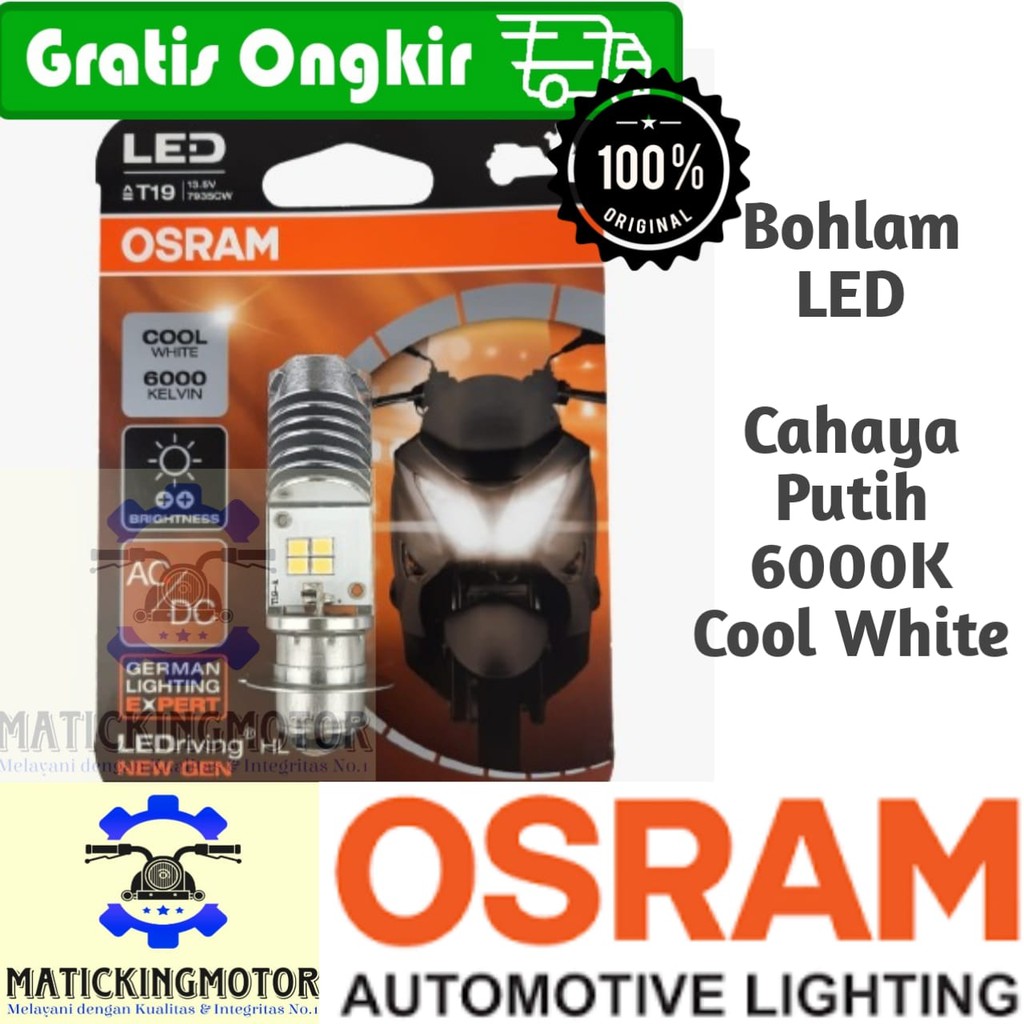 Bohlam depan LED Motor Xenon Look CR7 Kaki 1