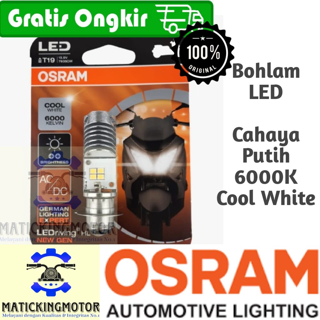 OSRAM Bohlam lampu LED Motor Beat Fi Scoopy Fi Spacy Fi  Mio M3 / Soul