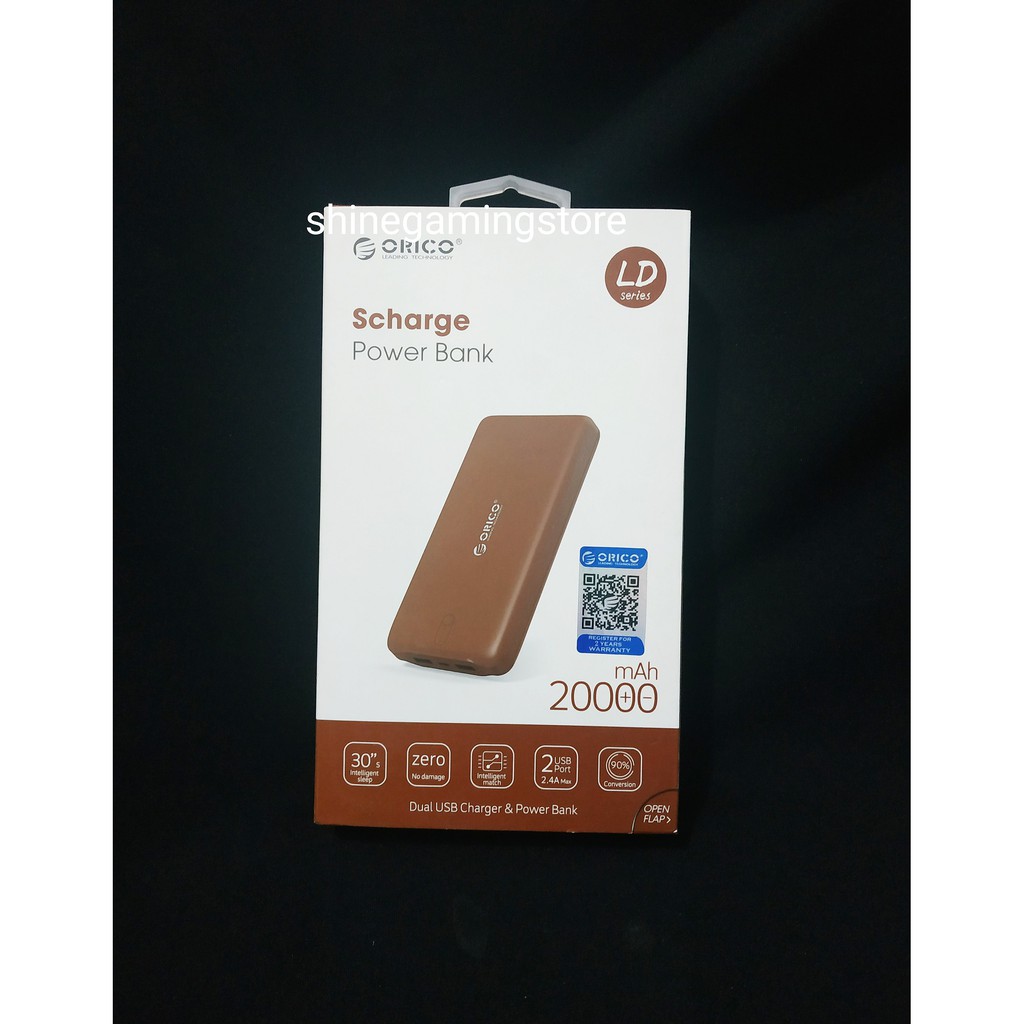 power bank 20000mah orico ld200 - powerbank 20000 mah scharge polymer