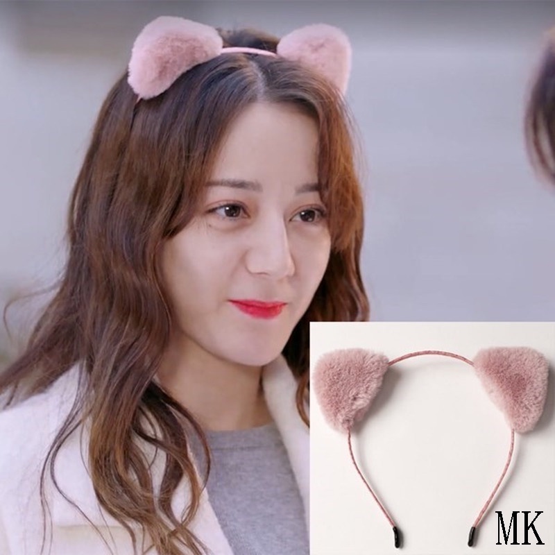 Korea bando Pita Rambut Telinga Kucing Lucu Cuci Muka Headband Simple Press Hair Clip Headwear MK