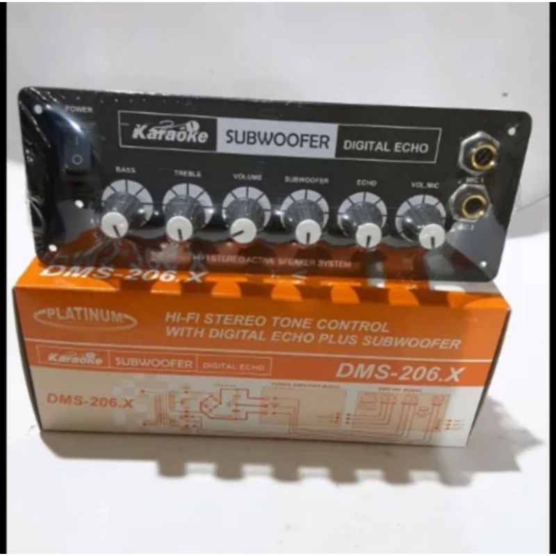 TONE CONTROL STEREO+SUBWOOFER DIGITAL ECHO DMS-206