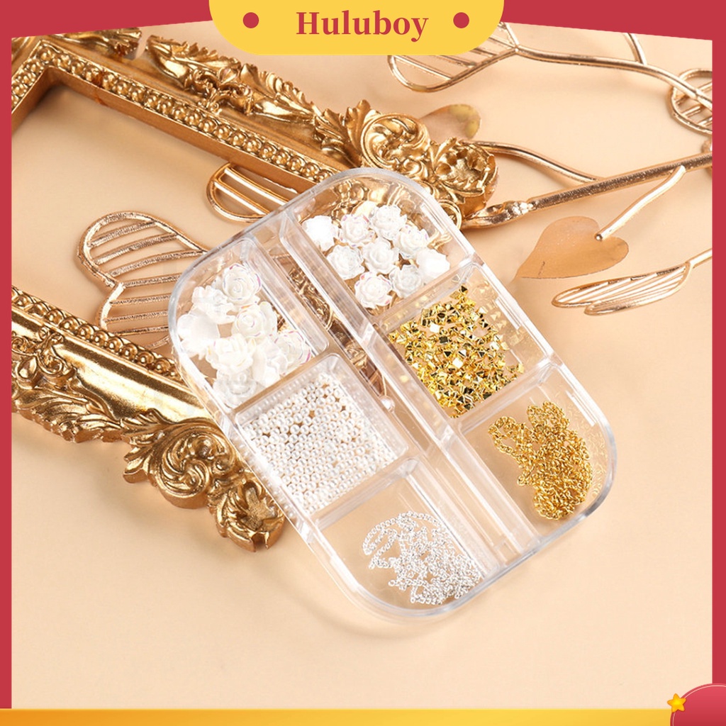 Huluboy Huluboy♡ Rantai Berlian Imitasi Bahan Metal Untuk Dekorasi Nail Art
