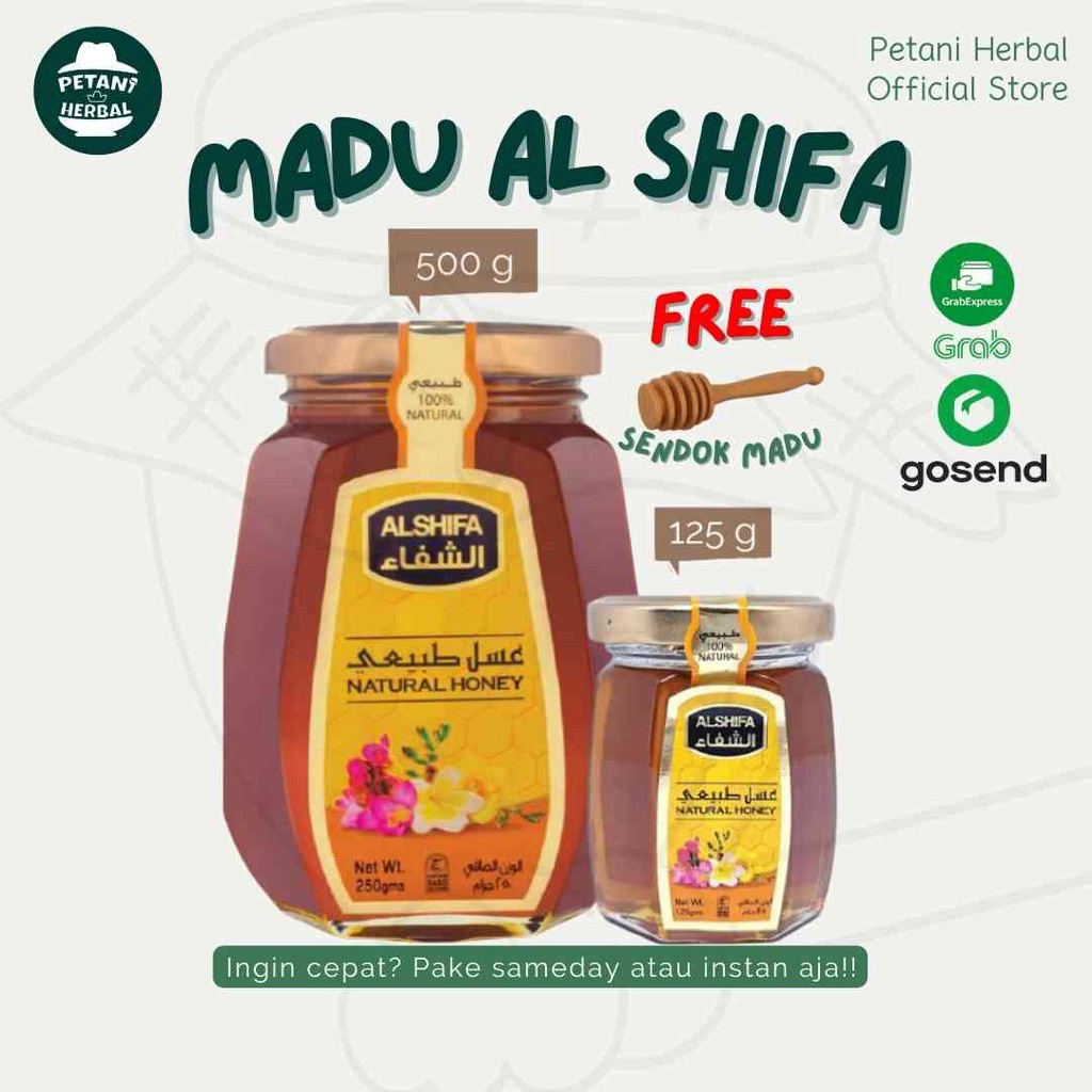 

[GRATIS SENDOK MADU] AL SHIFA ORIGINAL 500gr MURNI PREMIUM 100% SAUDI ARABIA