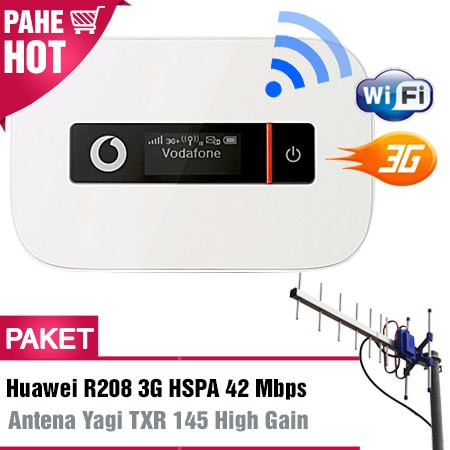 Paket Modem Wifi Mifi Huawei R208 42 Mbps + Antena Yagi TXR145 + Pigtail