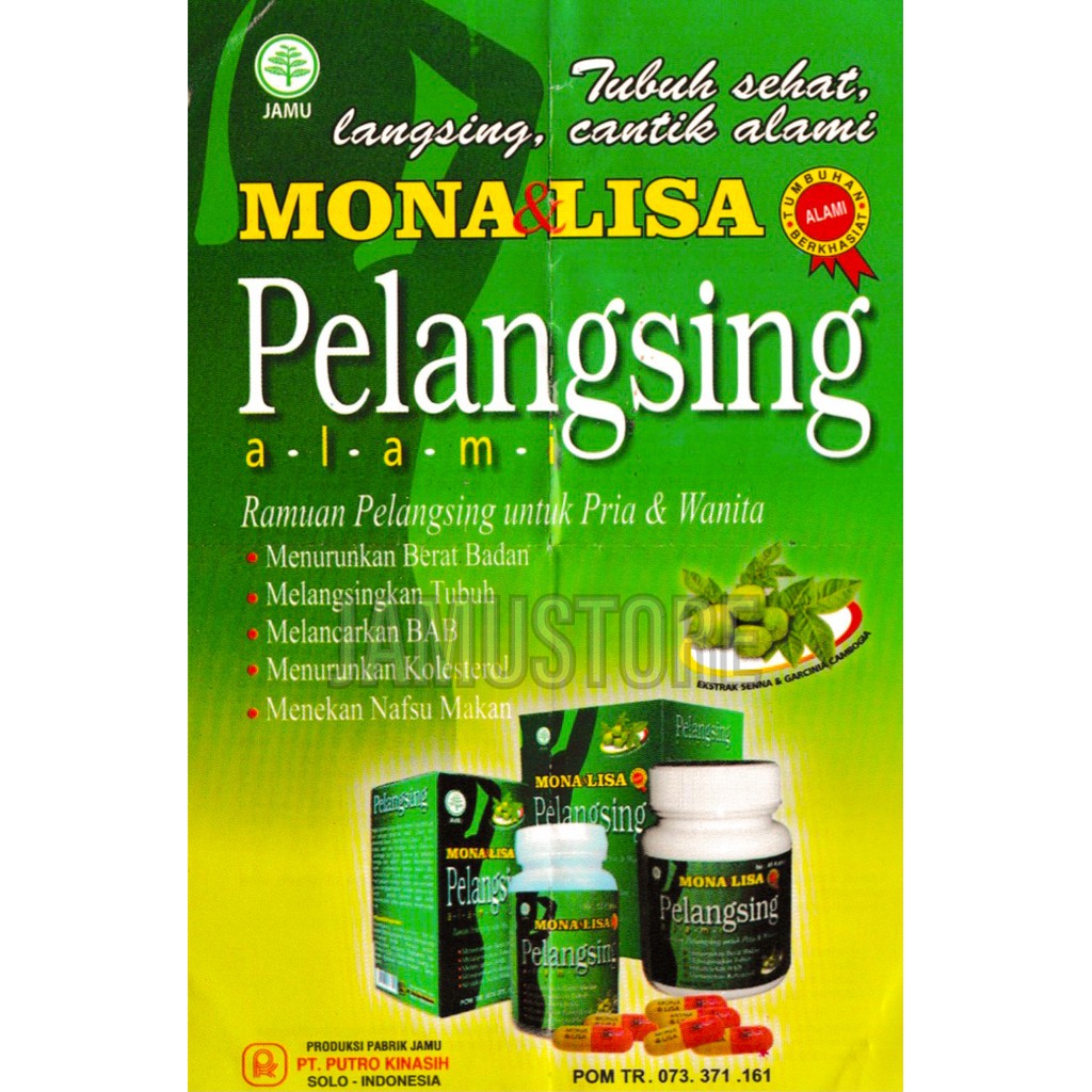 MonaLisa Pelangsing 45 Kapsul - 100% Bahan Alami [HerbaLove Indonesia BPOM]