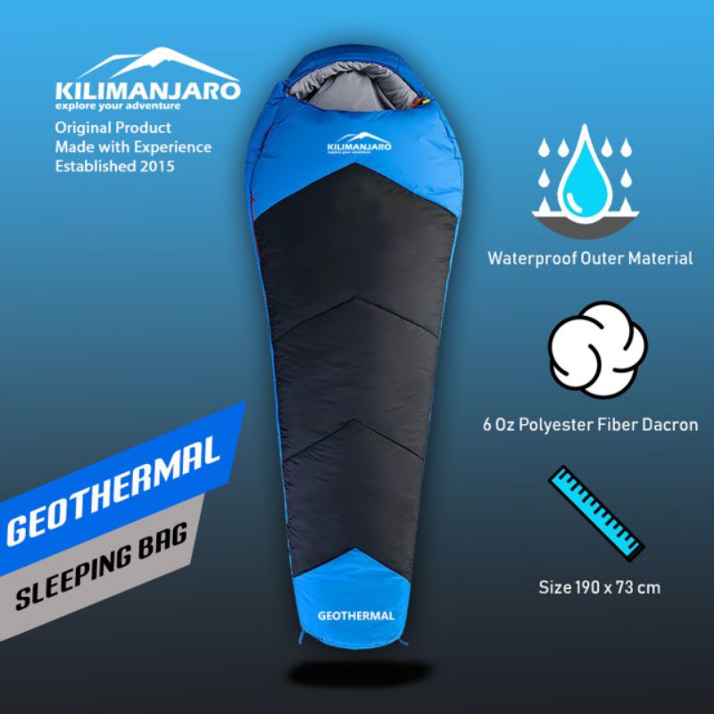 Jual Sleeping Bag Kilimanjaro Geothermal Waterproof Super Hangat