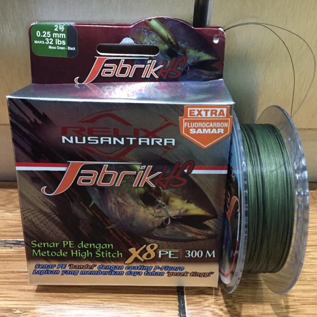 Senar relix jabrik Hs pe 2 warna moss green black