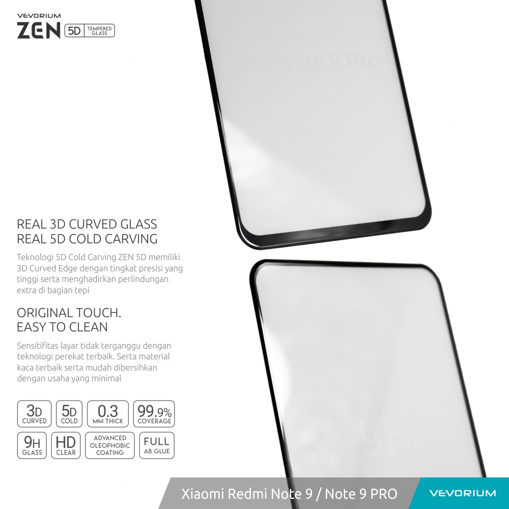 VEVORIUM ZEN 5D Xiaomi Pocophone Poco F2 PRO Full Cover Tempered Glass Anti Gores Kaca Screen Guard