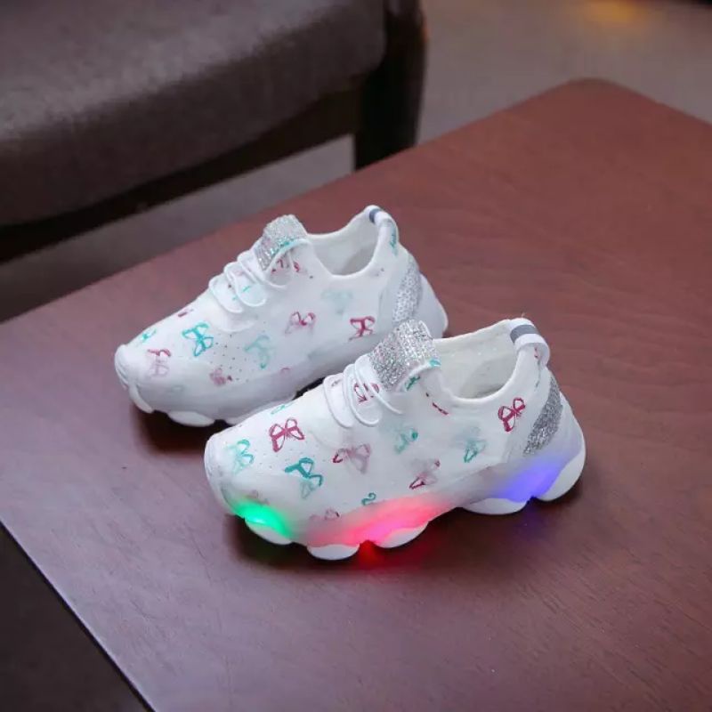 Sepatu Anak Perempuan LED - Sepatu Anak Sneaker Import M231