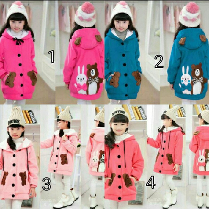 Unik jaket anak hoodie biru navy Line keren lucu unik Berkualitas