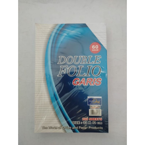 

Kertas Folio Garis Double Folio Paper One 200 Lembar