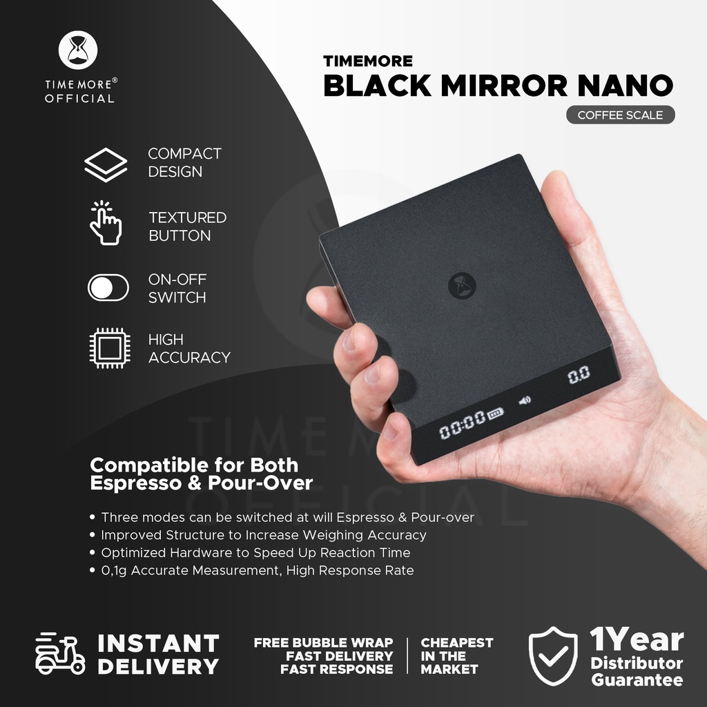 Timemore Black Mirror Nano Digital Coffee Scale Timbangan Kopi