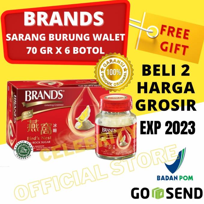 

MINUMAN SARANG BURUNG WALET BRANDS BIRD NEST 70 GRAM X 6 BOTOL