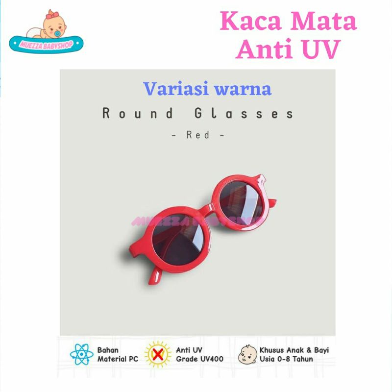 Kacamata Anak 1-8 tahun Hitam Anti UV-Red
