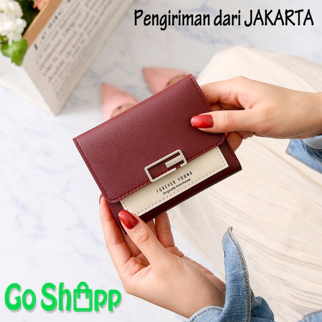 Dompet Forever Young Pendek Import - Dompet Lipat Wanita Terbaru - Dompet Fashion Korea [PD10]