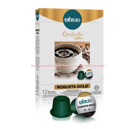 

PROMO Excelso Unakaffe Sy Robusta Gold 12pcs Kopi Robusta Kapsul Ekselso Exselso Una Kaffe Unakafe