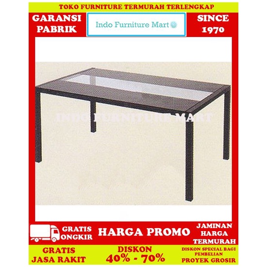 Meja Makan Minimalis Dining Table Vittorio Kotak Besi David