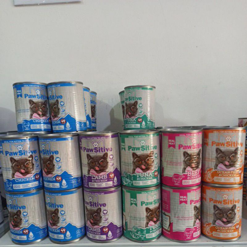 pawsitive cat 380gram all varian makanan kucing basah wetfood