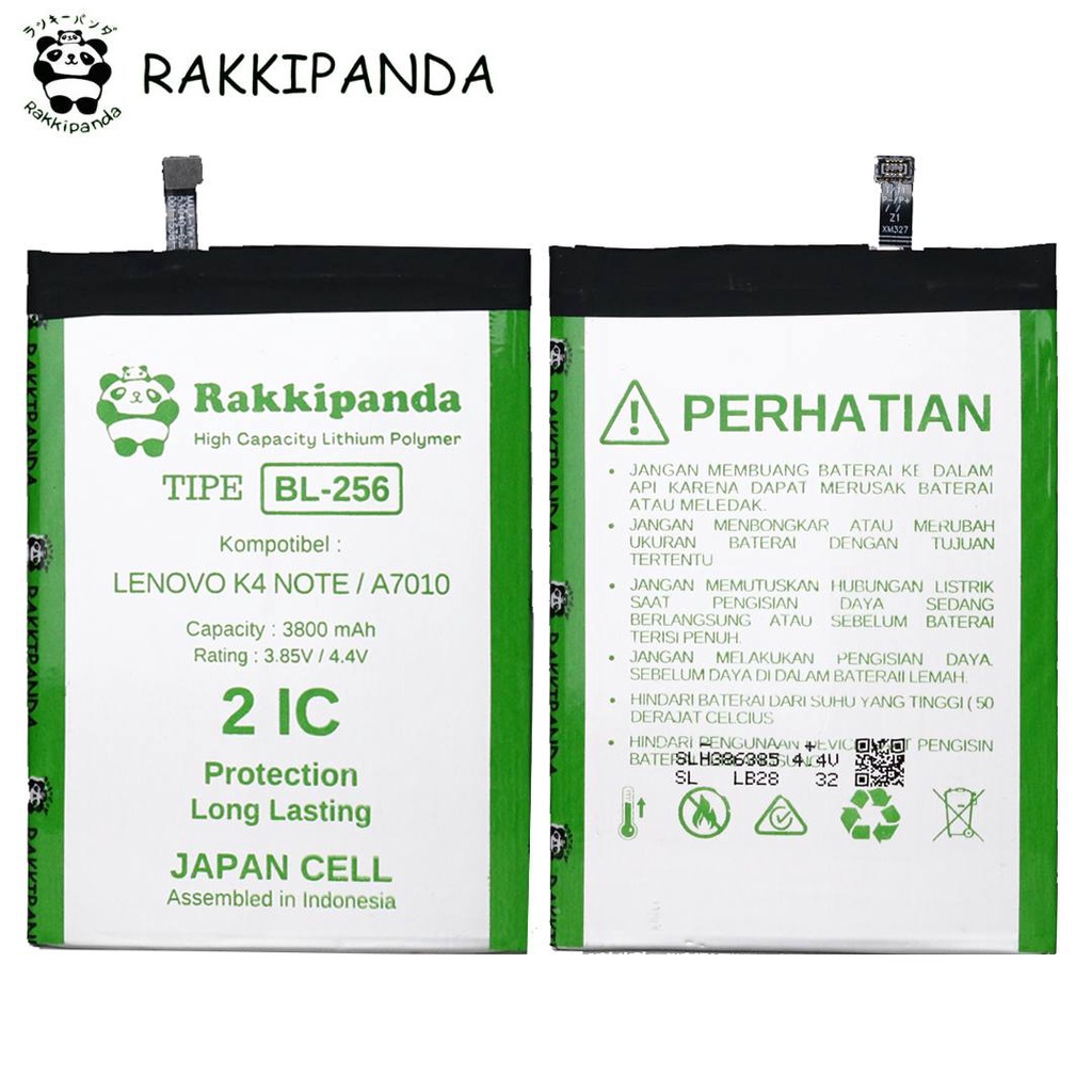 (R/K)- RakkiPanda - BL256 BL 256 Lenovo K4 Note / A7010 Batre Batrai Baterai