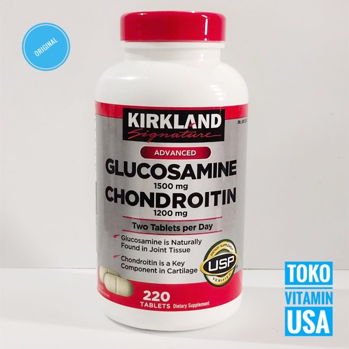 {cantikstore} Kirkland Signature Glucosamine 1500 Mg  Chondroitin 1200 Mg Berkualitas
