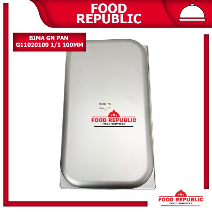 BIMA GASTRONOM FOOD PAN UKURAN 1/1 100mm - WADAH PRASMANAN STAINLESS