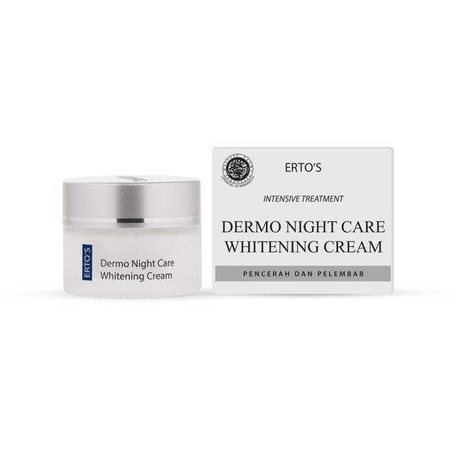 BPOM Erto's Dermo Night Cream Krim Malam Ertos Night Cream Pencerah Wajah Pelembab Wajah