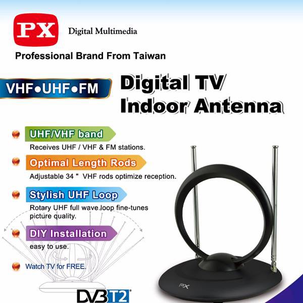 Digital tv indoor antenna PX IA-200N - antena tv indoor digital