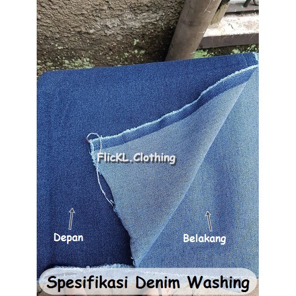 Bahan Kain Jeans Wash Non Stretch Jeans Wash Tidak Melar Denim Washing Jeans Washing Denim Wash Non Stretch Ukuran 1.5 M