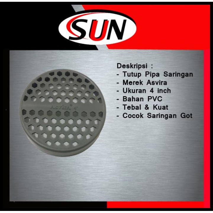 HOT SALE TUTUP DOP PIPA PVC 4" INCH BOLONG SARINGAN