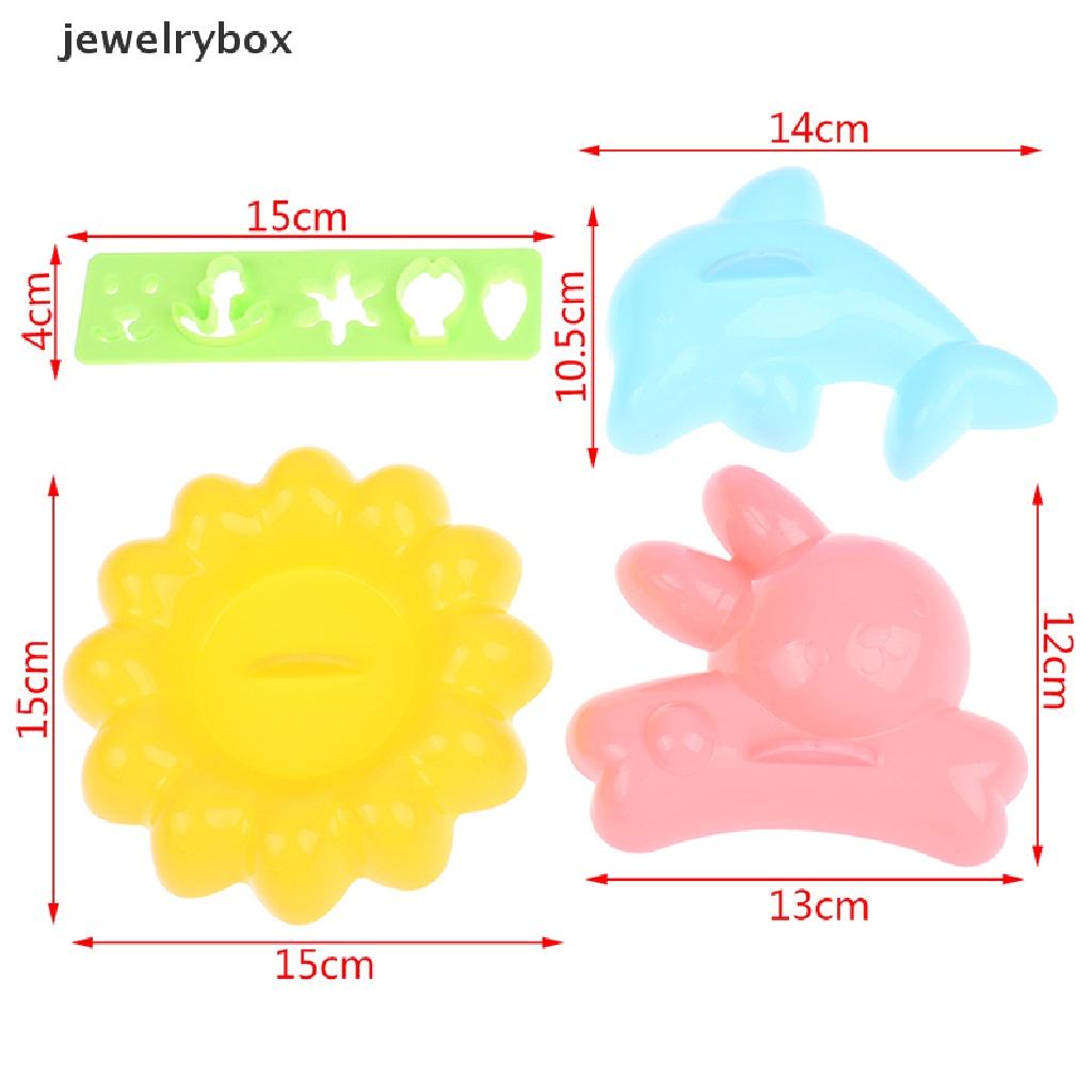 4 Pcs / Set Cetakan Nasi Rumput Laut Bentuk Kartun Kelinci Lumba-Lumba Untuk Aksesoris Dapur