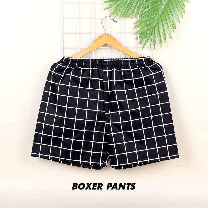 Celana Pendek Motif Kotak Unisex Terbaru | Celana Boxer Pantai Santai Pria Wanita Dewasa | Celana Tidur