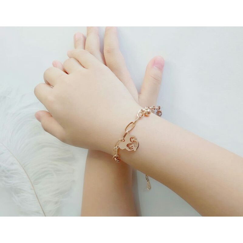 gelang tangan anak anti karat mickey titanium