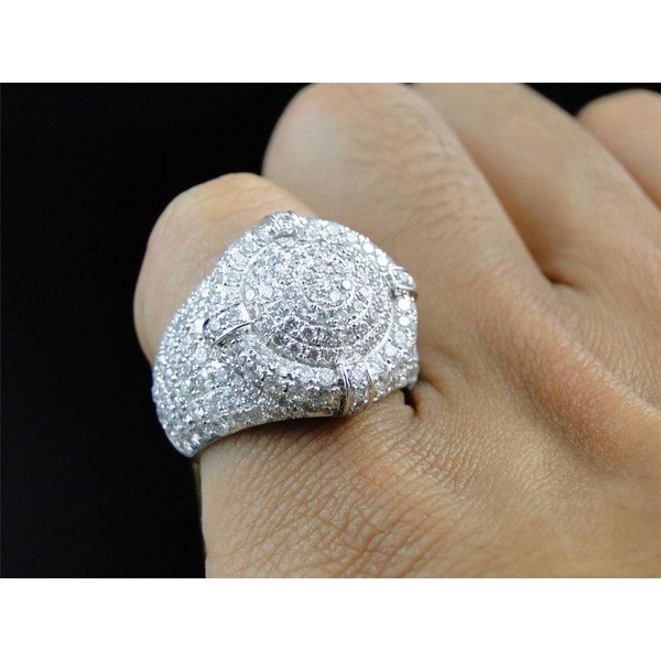 Cincin Zircon Berlian Bahan Stainless Steel 925