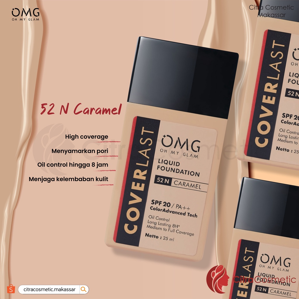 OMG Oh My Glam Coverlast Liquid Foundation Series