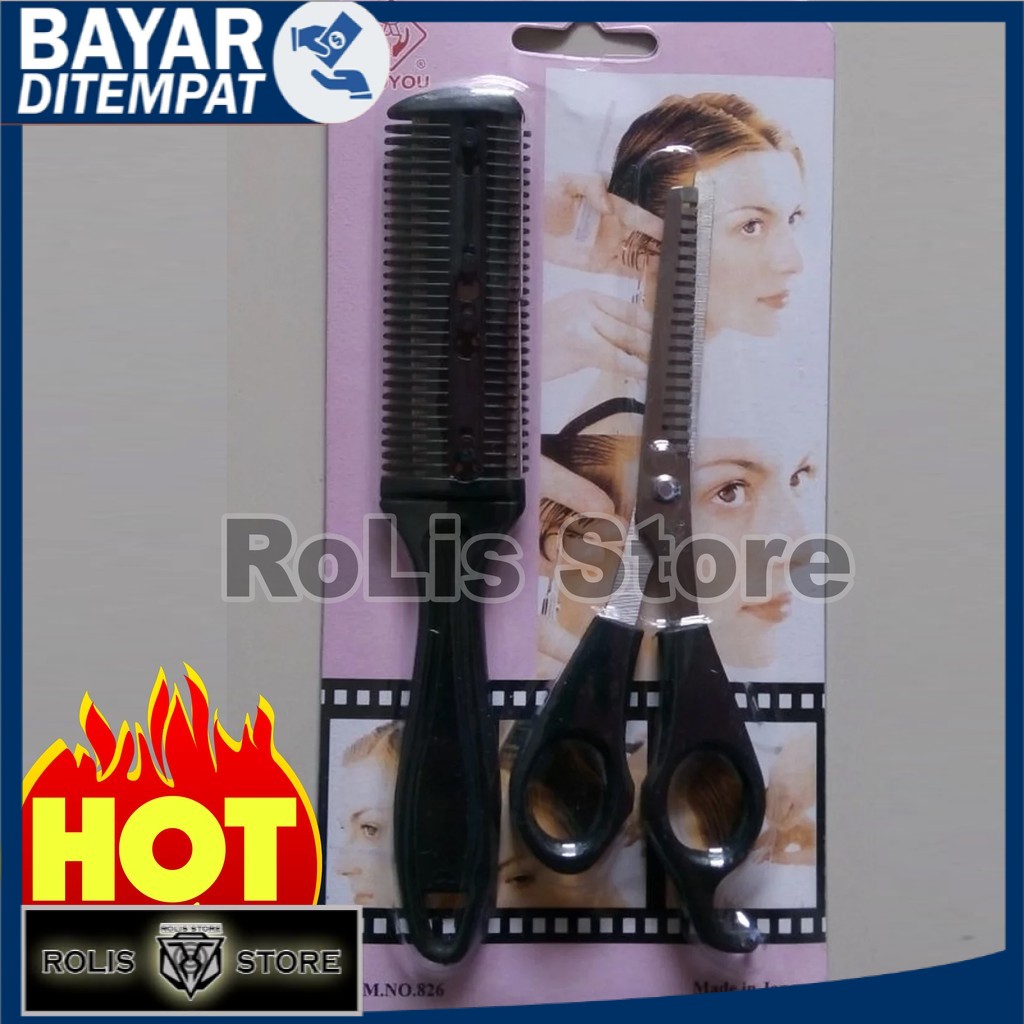 Gunting Rambut Sasak Sisir Set