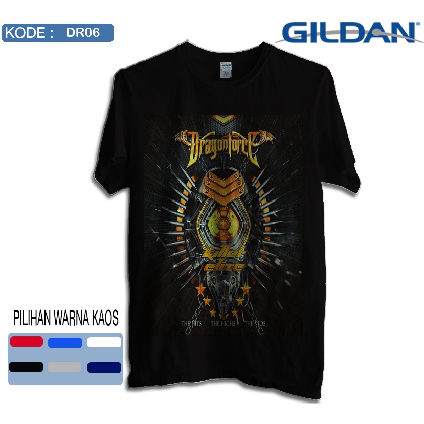 KAOS BAND DRAGONFORCE LOGO STYLE KAOS ORIGINAL GILDAN DR06
