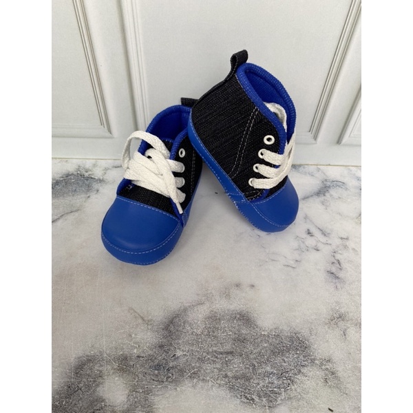 [SALE TAHUN BARU] sepatu prewalker bayi laki laki 0 12 bulan / sepatu bayi prewalker laki laki 0 12 bulan / sepatu bayi laki laki murah serba 10 ribuan Denim Tali