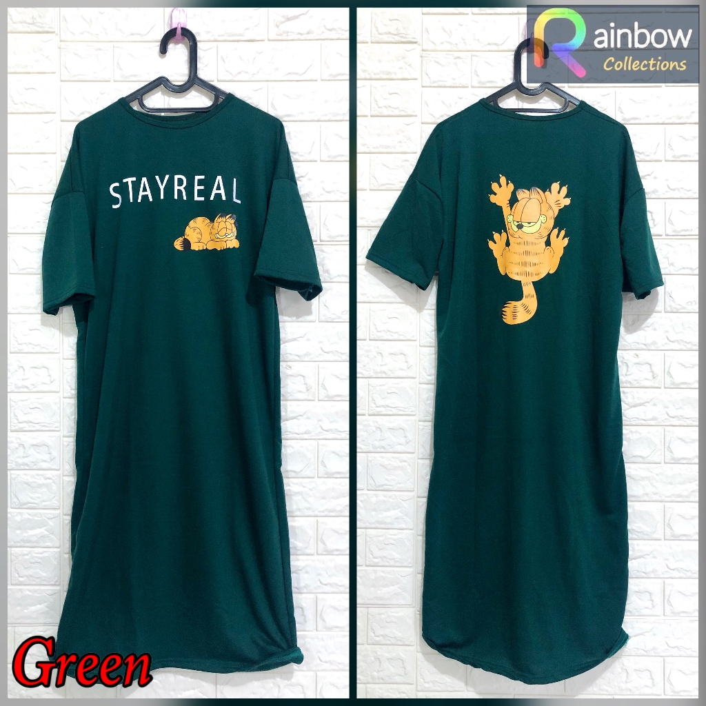 LONG DRESS JUMBO wanita STAY REAL - GARFIELD / konveksi murah tanah abang