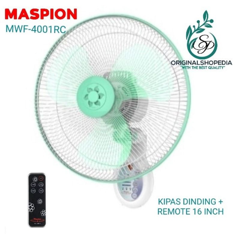 KIPAS ANGIN MASPION REMOTE 16INCH WALLFAN MASPION 16" KIPAS TEMBOK SNI MWF-4001RC