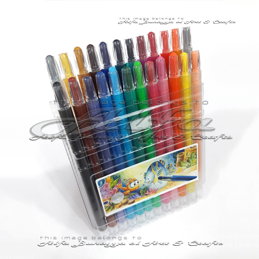 TITI Crayon Putar 24 Warna - 24 Twist Crayons - Oil Pastel Krayon